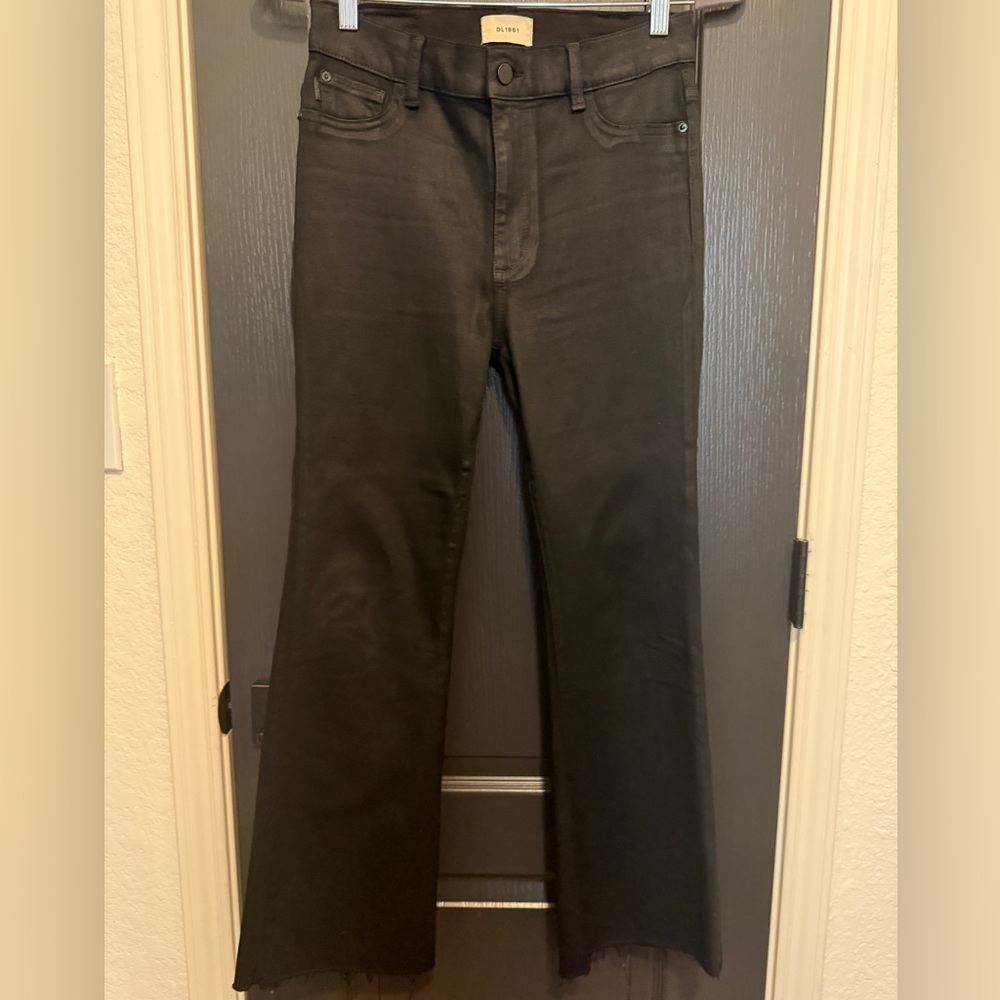 DL1961 Bridget Boot High Rise Instasculpt Ankle Jeans | Black Coated | 28 | NWOT - Picture 6 of 8